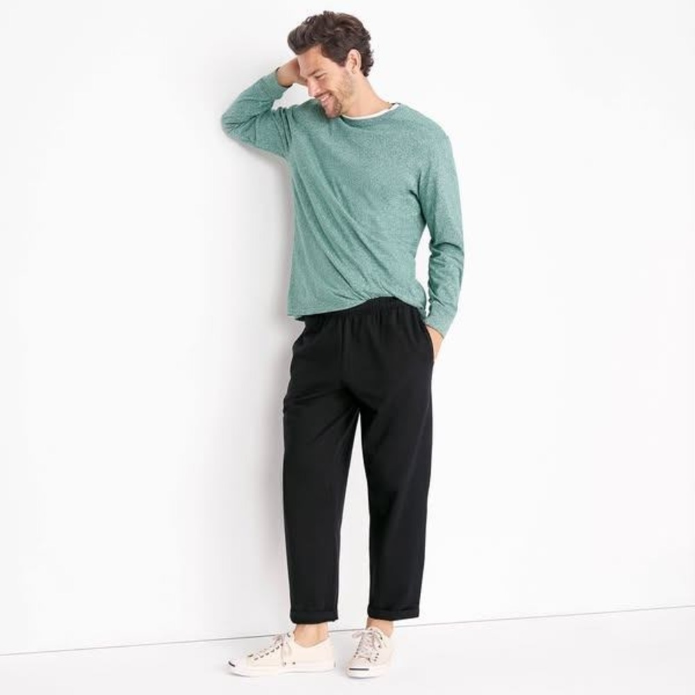 LAND'S END Men's Lounge Pants Casual Pull On Comfy Everyday Black40 / 42 - Picture 2 of 3